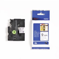 TZe tape 9mmx8m non laminated blck/wht