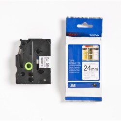 TZe tape 24mmx8m non laminated blck/wht