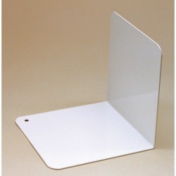 Bogstøtte vinklet metal 12,5cm hvid