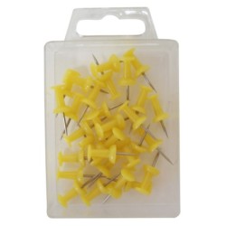 Kortnål Push pin gul (30)