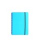 Notesbog A5 plast med spiralryg blå