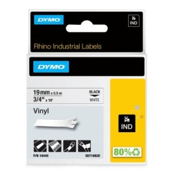 Tape Rhino 19mmx5,5m vinyl black/white