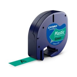 Tape LetraTag plastic 12mmx4m green