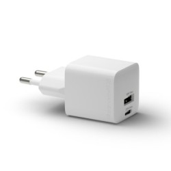Re-charge - Wall Charger GaN - USB-C+USB-A 25W+18W EU, White