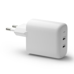 Re-charge - Wall Charger GaN - 2x USB-C 25W EU, White