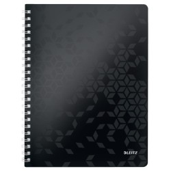 Notesblok WOW PP A4 lin. 80g/80ark sort