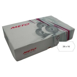 Meto etiket perm 26x16 hvid (36rl/1200)
