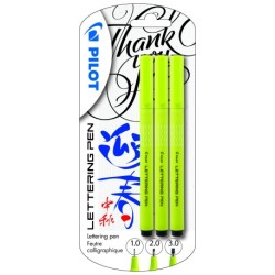 Kalligrafipen m/hætte 1, 2, 3mm sort (3)