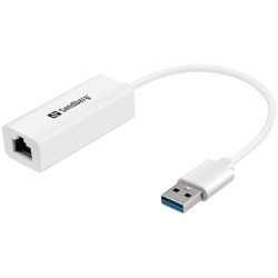 USB3.0 Gigabit Network Adapter, White
