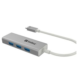 USB-C to 3 x USB 3.0 Converter, White