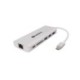 USB-C Dock HDMI+LAN+SD+USB,61W, White