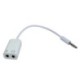 Headset Converter Dual to Single, White