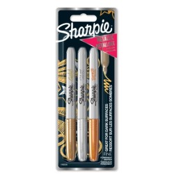 Marker Sharpie Metallic 1,4mm ass Guld/Søl/Bronze (3)