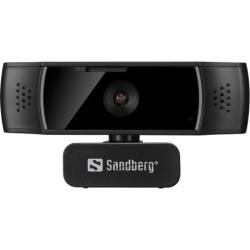 Sandberg USB Webcam Autofocus DualMic, Black