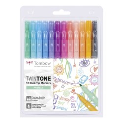 Tombow Marker TwinTone pastel 0,3/0,8 (12)