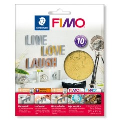 Blad metal guld t/Fimo (10)