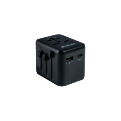 Universal Travel Adapter UTA-02 PD20W/QC / 1xUSB / 1xType-C