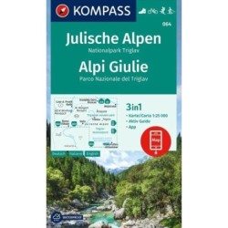 Julische Alpen - Nationalpark Triglav - Alpi Giulie, Kompass Walking Maps 064