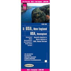 USA 5 New England (1:600.000): Connecticut, Maine, Massachusetts, New Hampshire, Rhode Island, Vermont