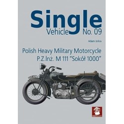 Single Vehicle Polish Heavy Military Motorcycle P.Z.INZ. M 111 "Sokol 1000: