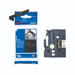 TZe-R334 printer guld tekst på sort 12m bånd