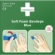 Soft Foam Bandage Blå 3cm x 4,5m