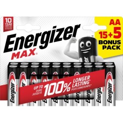 Energizer MAX AA/E91 (15+5 pack)