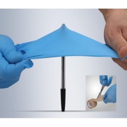 Nitrilhandsker Blå pudderfri, Large (100 stk)