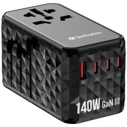 GaN III Universal Travel Adapter UTA-10 2xUSB-C PD140W QC 4+