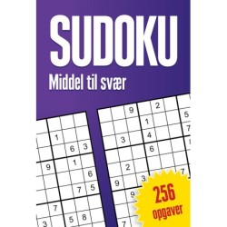 Sudoku - Middel til svær, 256 opgaver