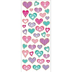 Stickers hjerter m/mønster Tinka