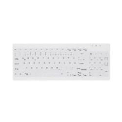ACTIVE KEY Hygiene Compact Ultraflat Keyboard White Nordic