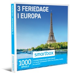 3 feriedage i Europa: 2 overnatninger med morgenmad for 2 personer