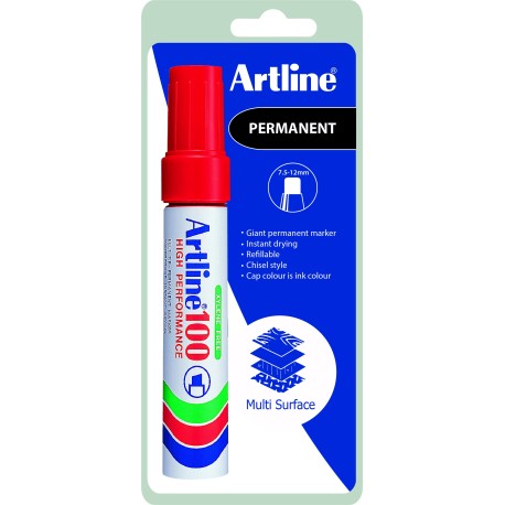Marker Artline 100 rød 1-Blister