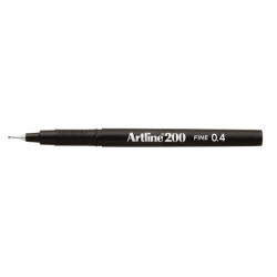 Fineliner Artline 200 Fine 0.4 sort