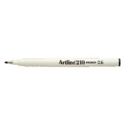 Fineliner Artline 210 M 0.6 sort