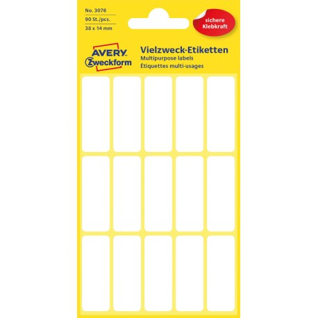 Avery manuel etiket 38x14mm (90)
