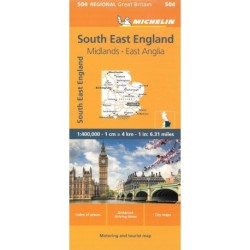 Michelin Great Britain Blad 504: South East England, The Midlands, East Anglia