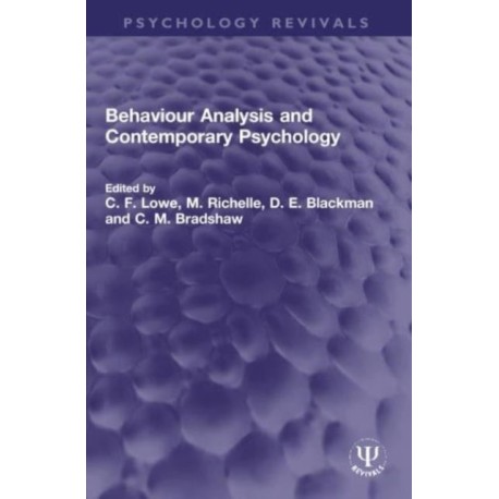 Behaviour Analysis and Contemporary Psychology