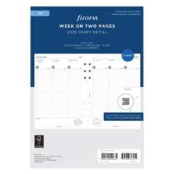 Filofax A5 Week On Two Pages English Column Format  2025 Diary