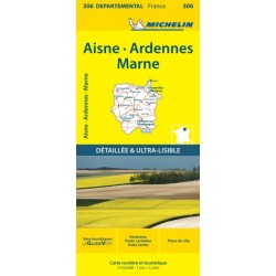 Aisne Ardennes Marne - Michelin Local Map 306: Map