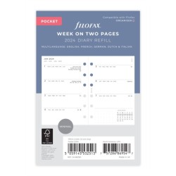 Filofax Pocket Minimal Week On Two Pages 2024 Diary