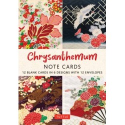 Chrysanthemums, 12 Note Cards: 12 Blank Cards in 6 Lovely Designs (2 each) with 12 Patterned Envelopes