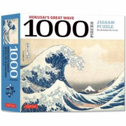 Hokusai's Great Wave  - 1000 Piece Jigsaw Puzzle: Finished Size 29 in X 20 inch (74 x 51 cm)
