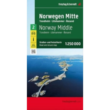 Norway Middle Road and Leisure Map: Trondheim, Lillehammer, Alesund