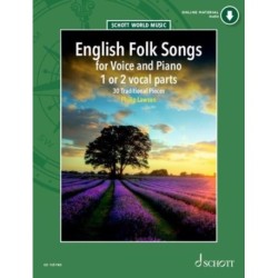 English Folk Songs: 30 Traditional Pieces. 1-2 voices and piano.