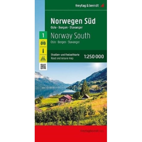Norway South, Road and Leisure Map