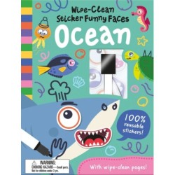 Wipe-Clean Sticker Funny Faces Ocean