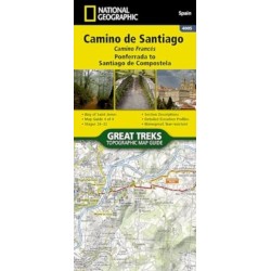 Camino de Santiago - Camino Frances Map 4 of 4: Ponferrada to Santiago de Compostela