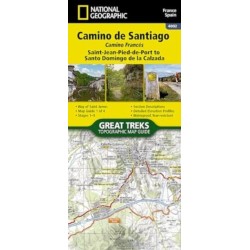 Camino de Santiago - Camino Frances Map 1 of 4: Saint-Jean-Pied-de-Port to Santo Domingo de la Calzada